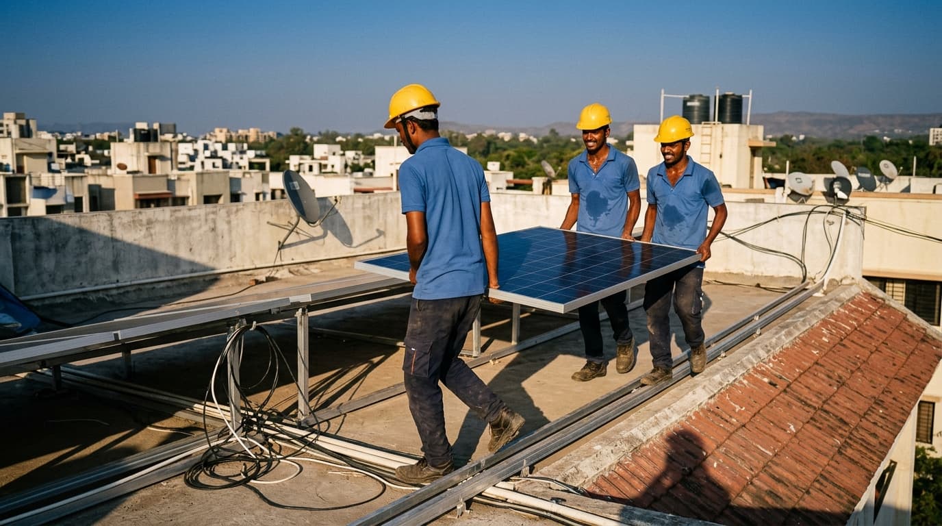 ARKGO Solutions installation team at work