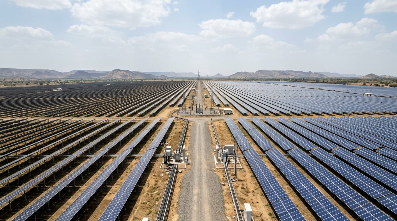 Massive ground-mounted solar farm